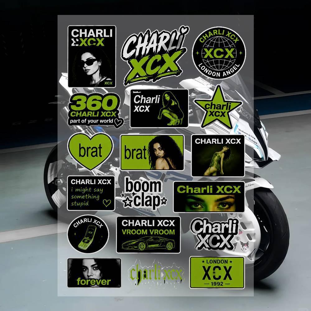 Streetwear Brand Stickers - Zestaw naklejek marki C-Charli XCX Streetwear,