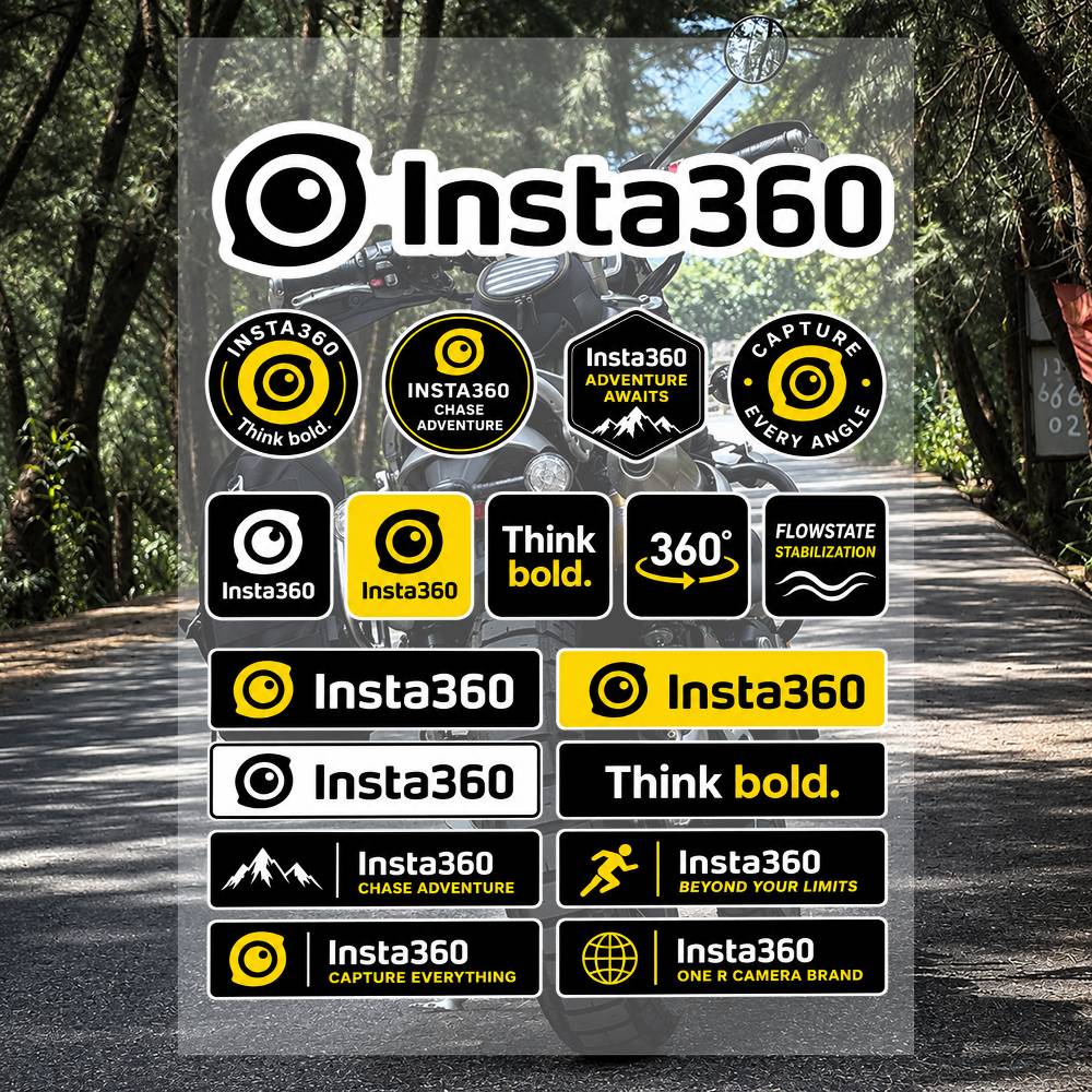 Streetwear Brand Stickers - A-I-Insta-A 3-360 Zestaw Naklejek Streetwear Wodoodporne