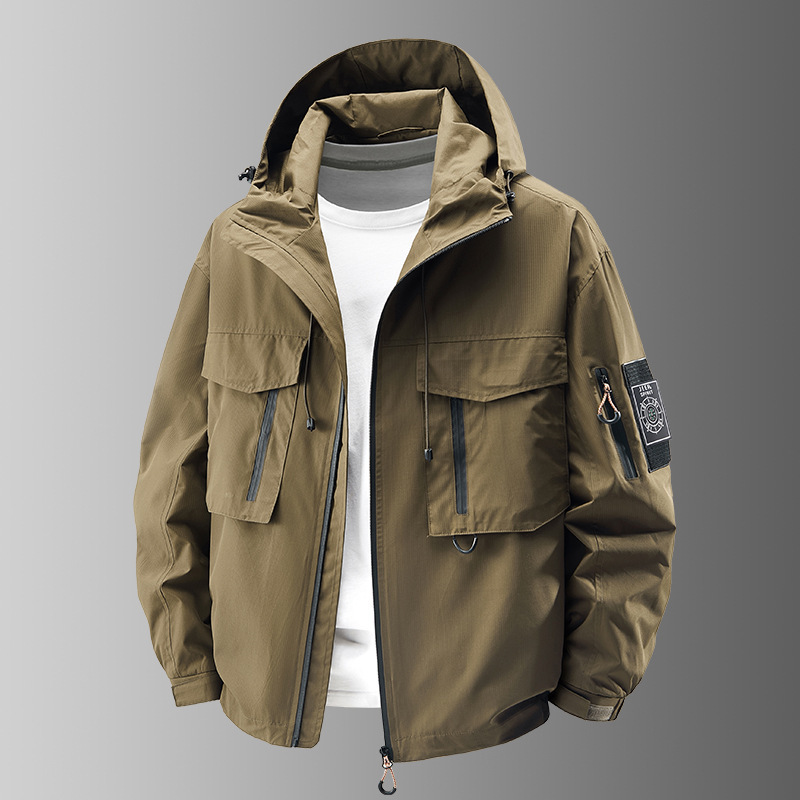 Streetwear Outdoor Brand - Nowa męska kurtka robocza z kapturem