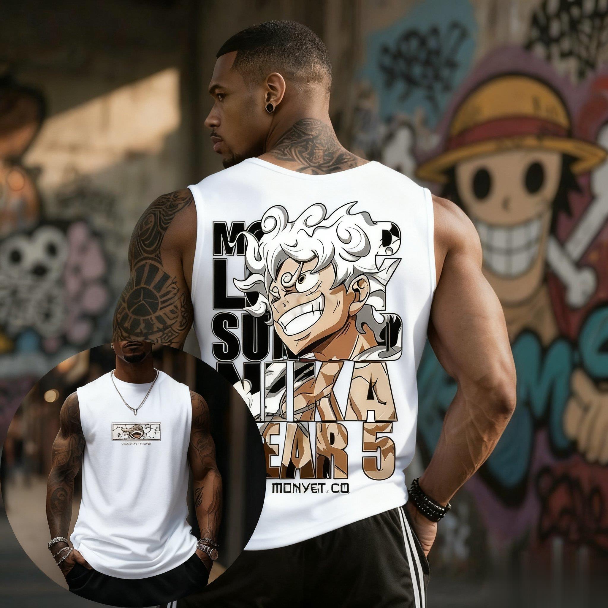 Streetwear Gym Brand - Męska koszulka bez rękawów One Piece