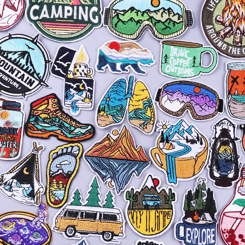 Streetwear Brand Stickers - Naszywki na zewnątrz do ubrań Obóz
