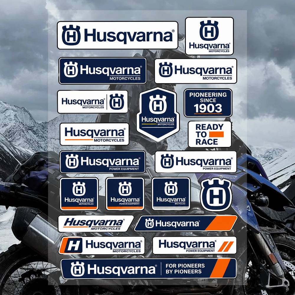 Streetwear Brand Stickers - Zestaw naklejek marki A-Husq-svasr-na Streetwear, wodoodporne
