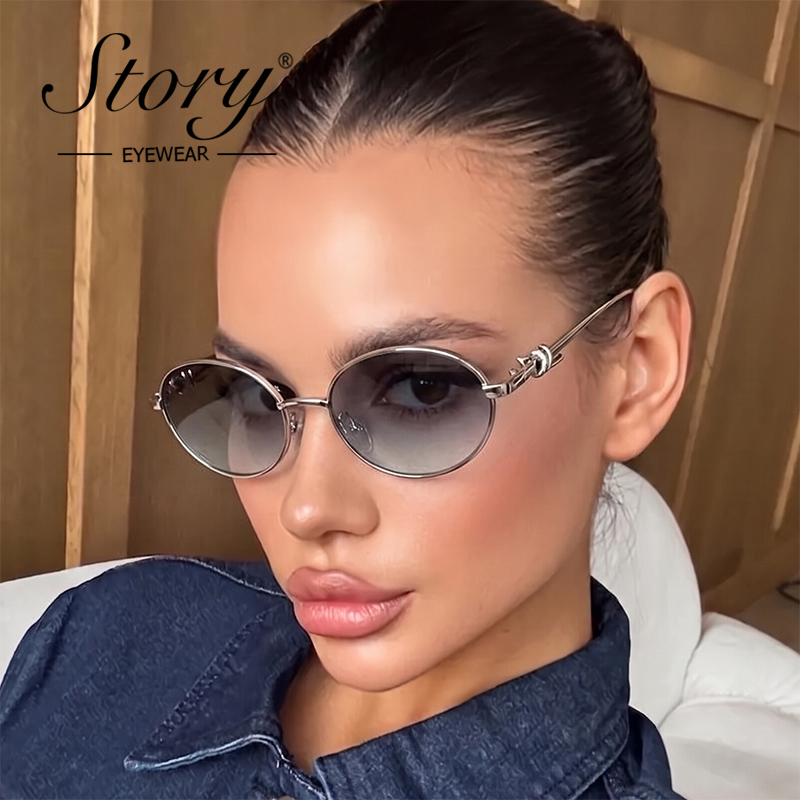 Yellow Streetwear Brand - STORY Retro Metalowe Oprawki Owalne Okulary