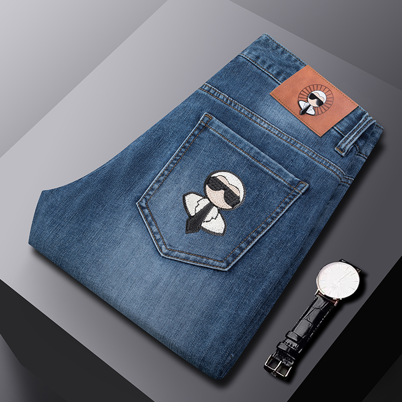 Męskie jeansy stretch, proste  – Streetwear Brand Marketing recenzja i cena
