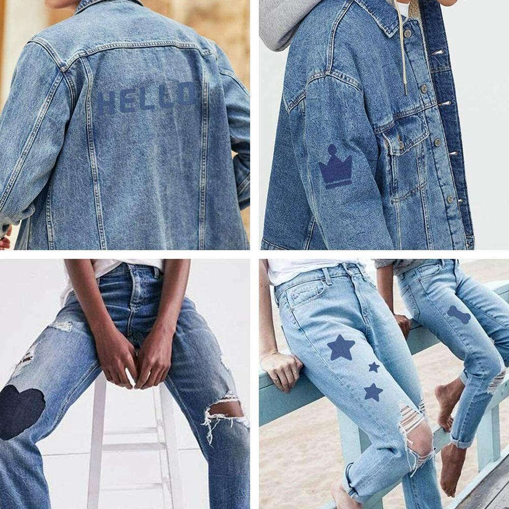 20Pcs Denim Cut Piece Iron On  – Streetwear Brand Stickers recenzja i cena